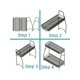 thumbnail image 4 of 1 Set/2 Layers Household Bathroom Stainless Iron Storage Shelves,Easy Installation,Also Suitable For Dictionary And Spices Organizer Rack, 4 of 4