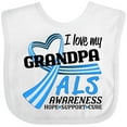 thumbnail image 3 of Inktastic I Love My Grandpa ALS Awareness Support, Care, Cure Boys or Girls Baby Bib, 3 of 4