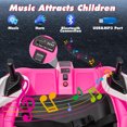 thumbnail image 5 of Joyracer 24V Bumper Cars with Remote, 2*100W Electric Ride on Toys for Big Kids, 360° Spin, EVA Wheels, Pink, 5 of 15