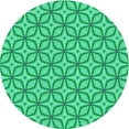 thumbnail image 1 of Ahgly Tapis Rond Lavable en Machine Intérieur Transitionnel Moyen Vert Printemps, 5 Pieds Rond, 1 of 7