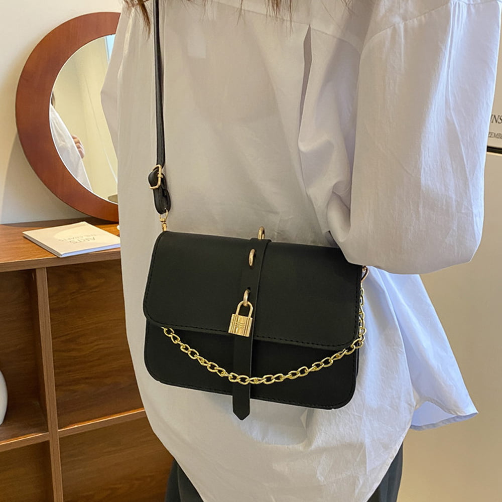 HAKSIM Women Leather Shoulder Bag Fashion Clutch Handbag Quilted Designer  Crossbody Bag with Chain Strap…