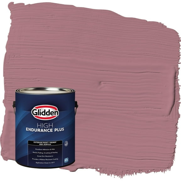 Glidden HEP Mauve Madness / Purple Flat Exterior Paint with Primer, 1 Gallon