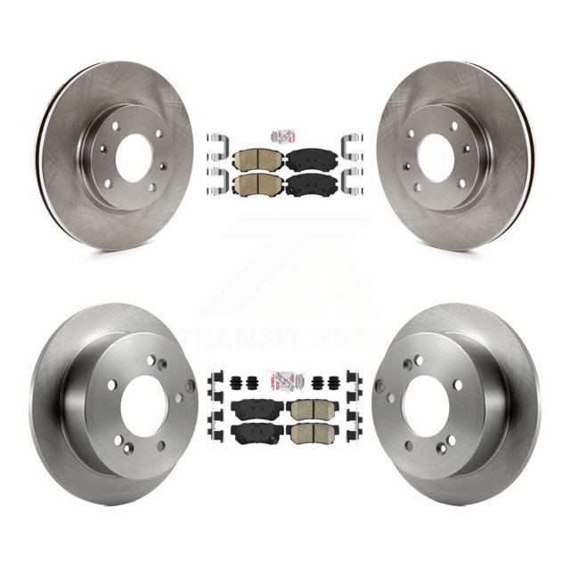 Transit Auto Front Rear Ceramic Pads and Disc Brake Rotors Kit for Car 2005 Kia Magentis From 10 05 K8A-102504