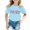 z01-Light Blue, variant on CAIXIA Kid Girls First Day Of School Shirt Hello Kindergarten First/second/third Grade Cotton T-Shirt Back To School Shirts for Girls Summer Short Sleeve Graphic Tees Top Toddler Girl Summer Clothes