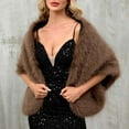 thumbnail image 5 of Aofany Faux Fur Shawl Women Winter Faux Scarf Wrap Collar Shruging for Lady Poncho Wedding Dinner Party for Women Shawl Wraps for Women, 5 of 8