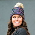 thumbnail image 5 of CC Trending 4-Tone Beanie w/ Tan Pom, 5 of 8
