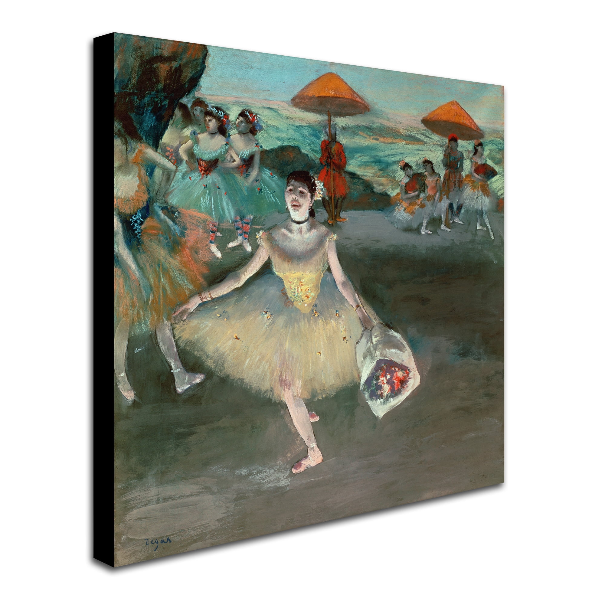 Trademark Fine Art "Dancer with Bouquet 1877" Canvas Art by Edgar Degas
