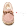 thumbnail image 3 of Minnetonka Women's Tilia Suede Moccasin Slippers, Blush, 11 M, 3 of 4