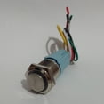 thumbnail image 4 of Blesiya LED Verrouillage 16mm Acier Inoxydable Bouton Poussoir Interrupteur en Métal IP65 Rouge, 4 of 7