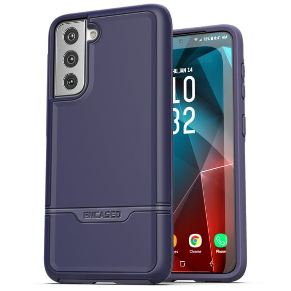 Encased Samsung Galaxy S21 Plus Case (Rebel Series), Heavy Duty Protective Phone Case (Purple)