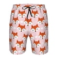 thumbnail image 3 of Salouo cute fox pink Pattern Swim Trunks for Men,Men's Hawaiian Bathing Suit Swimsuits Quick Dry Swimming Board Shorts Beach Shorts with Pockets-3X-Large, 3 of 6