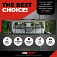 thumbnail image 2 of ICBEAMER 9.4" Car Rear View Mirror, HD Clear Tint, Panoramic Wide Angle Convex Surface, 2 Interior Retractable Rubber Clips, Anti Glare, Automotive Accessories Universal for Truck, Car, SUV, 1 Pack, 2 of 9