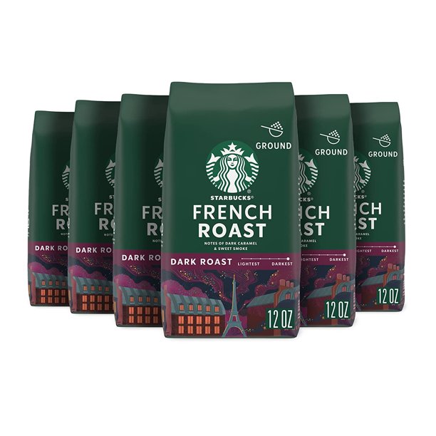 Starbucks Ground Coffee—Dark Roast Coffee—French Roast—100 Arabica—6