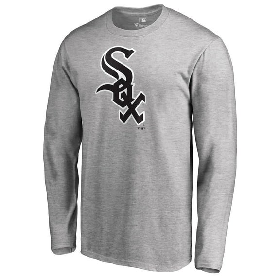 Men's Heathered Gray Chicago White Sox Team Wordmark Long Sleeve T-Shirt