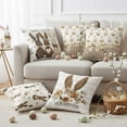 thumbnail image 2 of Farmhouse Floral Throw Blanket with Easter Rabbit Design for Living Room Bedroom Sofa 4PCS, 2 of 2