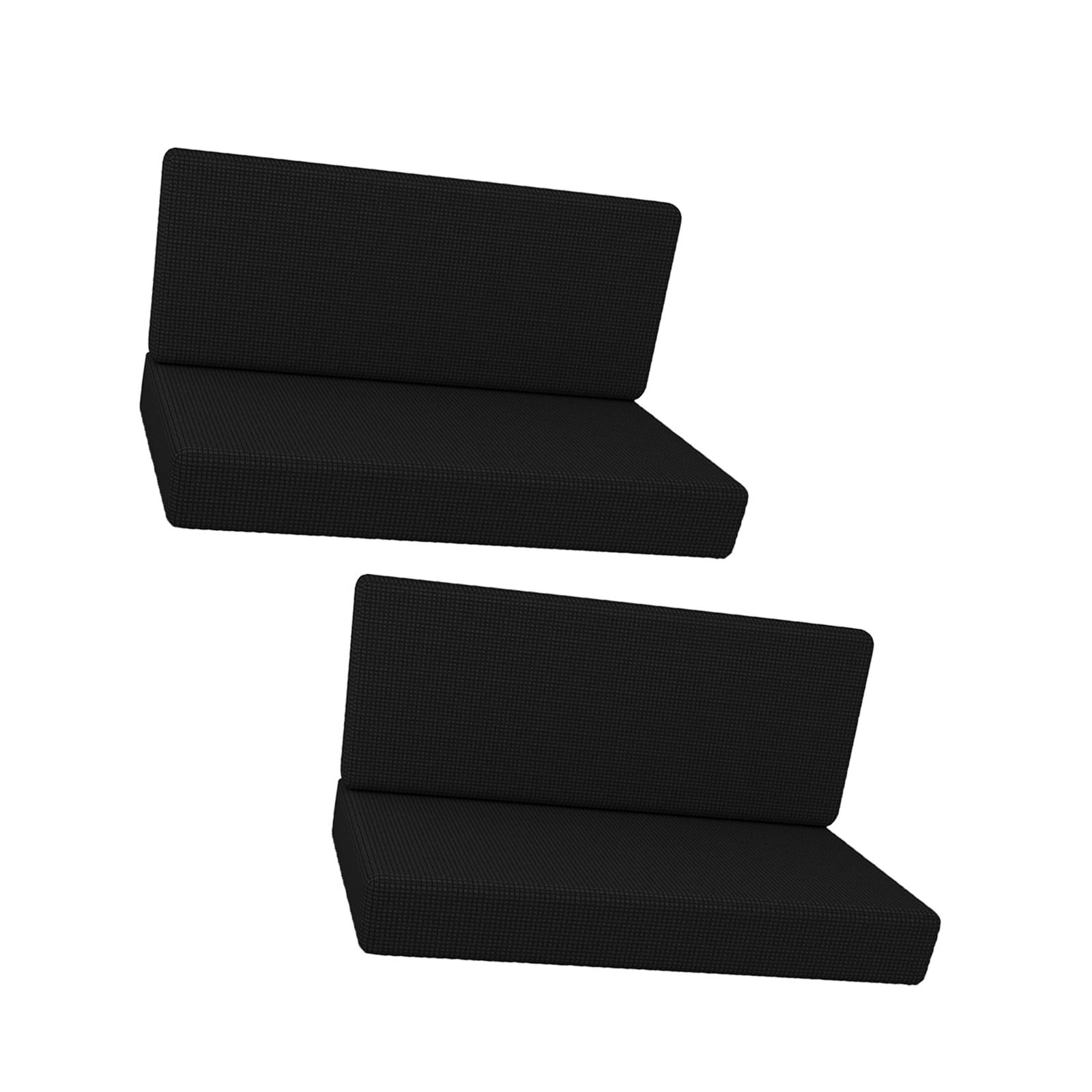 lacooooppia RV Dinette Cushion ers Rv Cushion Slipers 2 Easy to Install Outdoor RV Sofa ers Furniture Protector Black