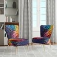 thumbnail image 2 of Designart "Abstract Rainbow Colorful Arch composition" Multi-Color Modern Upholstered Accent Chair - Traditional Arm Chair For Living Room, 2 of 7