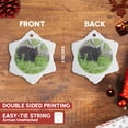 thumbnail image 3 of 3drose, Wyoming, Yellowstone Np, Black Bear Eating Grass - Us51 Ldi0084 - Larry Ditto, 3 inch Snowflake Porcelain Ornament, 3 of 7