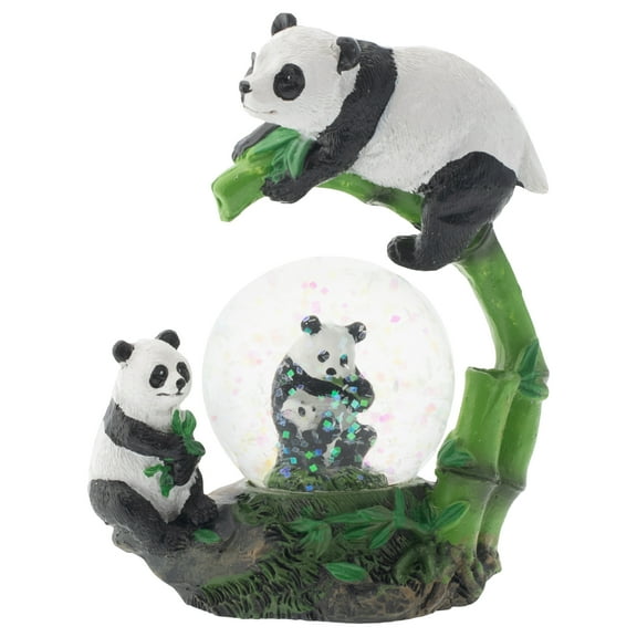 Elanze Designs Panda Bear Family Figurine 45MM Glitter Water Globe Decoration