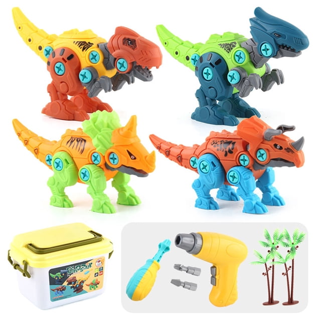 Vogacara Juguete de construcción desmontable para niños pequeños con taladro eléctrico Kit de juguetes de construcción Regalos de fiesta Juguetes