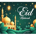 thumbnail image 2 of Festive Eid Mubarak Banner with Mosque Lanterns Stars Background, Eid Party Decorations Backdrop Photography Props for Celebrations Gatherings Events Home Decorations, 2 of 8