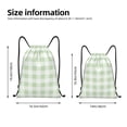 thumbnail image 2 of Gaeub Green Checkboard Drawstring Backpack Bag Sport Gym Sackpack Heavy Duty String Backpack for Men Women-Small, 2 of 6