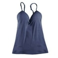 thumbnail image 4 of facefd Womens Réglable Strap Construit Soutien-Gorge Cami Débardeurs Camisole M Bleu Marine, 4 of 7