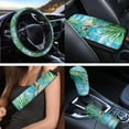 thumbnail image 3 of Uorisanigo Tropical Turtle Car Seat Cover Seat Protector 18 PCS, with Steering Wheel Cover Armrest Covers Cushion Seatbelt Pads Cup Holder Coaster Headrest Handbrake Gear Shift Covers Key Chains, 3 of 7