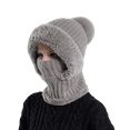 thumbnail image 3 of DAMAI 3 in 1 Beanie Hat with Scarf and Mask, 2026 New Winter Warm Ear Guard Hat, Fall Winter Warm Knitted Windproof Balaclava Scarf for Men Women, 3 of 6