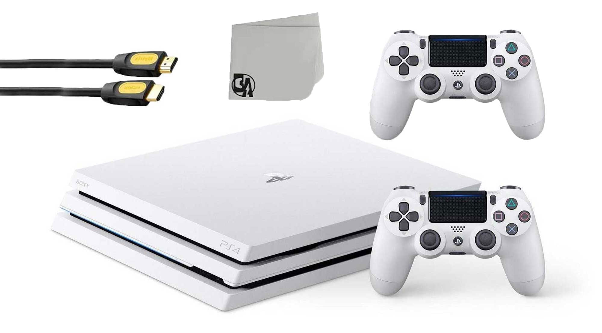 Restored Sony PlayStation 4 Pro Glacier 1TB Gaming Consol White 2 