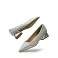 thumbnail image 2 of DREAM PAIRS Women's Chunky Heels Closed Toe Low Block Work Shoes Pointed Toe Dress Comfortable Wedding Pumps, 2 of 7