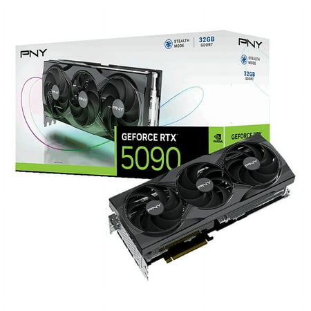 PNY VCG509032TFXPB1 NVIDIA GeForce RTX 5090 Triple Fan Graphics Card 32GB GDDR7 PCI Express 5.0 1x HDMI 2.1a