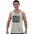 thumbnail image 5 of Worlds Okayest Gramps Relative Family Tank Top Sleeveless Tee Men Brisco Brands L, 5 of 5