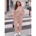 thumbnail image 6 of MINTREUS Women's Plus Pajama Set Warm Fleece Lounge Set Long Sleeve Sleepwear Ladies Ultrasoft Pjs, 6 of 7