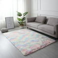 thumbnail image 1 of PENGXIANG Rainbow Rugs for Girls Bedroom Fluffy - Luxury Soft Area Rug Cute Floor Carpets - Shaggy Geometric Design Rugs for Child Baby Living Room Home Decor, 1 of 8