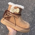 thumbnail image 2 of Sanrio Hello Kitty New Style Fashion Winter Fleece-Lined Cotton Shoes Cartoon Thicken Snow Boots, 2 of 11