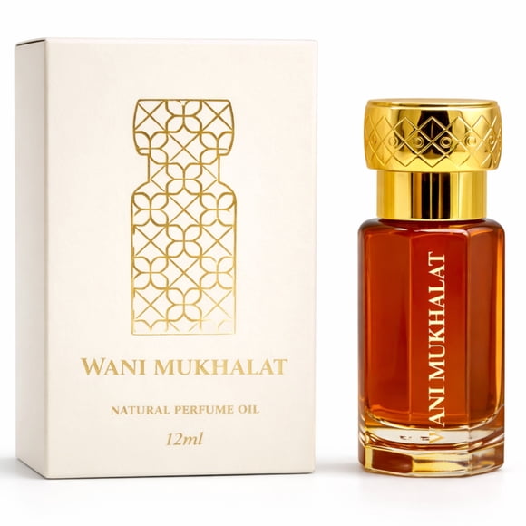 WANI Huile de Parfum Concentrée Mukhalat 12 ml - Longue Tenue, Parfum Sans Alcool pour Femmes - Authentique Parfum Floral Arabe et Sensuel - Huile de Parfum Liquide Sans Alcool - Coffret Cadeau de Parfums pour Femmes