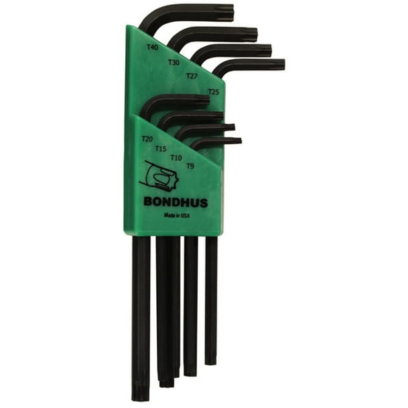 JUEGO DE 8 LLAVES LARGAS TIPO TORX® RECTA T9 A T40. BONDHUS 31834 BONDHUS 31834