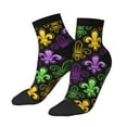 thumbnail image 2 of Bingfone Mardi Gras1 Design Patterned Men'S Women'S Casual Cotton Socks, 2 of 9