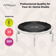 JumpSport 350 PRO Fitness Trampoline, Cardio Workout Equipment, 39 Inch, White