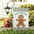 thumbnail image 3 of Merry Christmas Gingerbread Man Garden Flag Double Sided Yard Flag for Garden Lawn Party Autumn Thanksgiving Christmas 12.5x18inch, 3 of 4