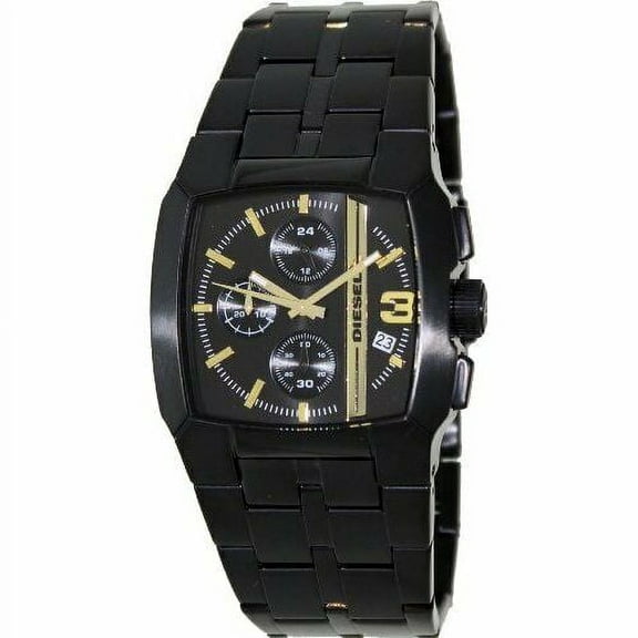 Men DZ4259 Black Stainless Steel Case and Bracelet Black Dial Chronograp