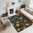 thumbnail image 7 of CURLYOOT Peacock Feather Area Rug 3x5 Ft Rugs for Entryway Entrance Kitchen, Washable Non Slip Abstract Indoor Floor Carpet for Bedroom Living Room, 7 of 7