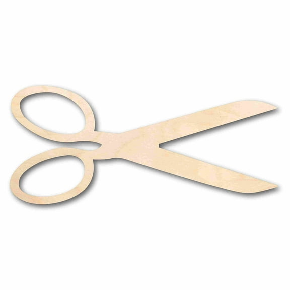 Unfinished Wood Scissors Silhouette - Craft- up to 46" DIY 8" / 1/8"