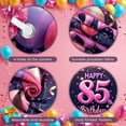thumbnail image 4 of Pink Theme Happy 85th Birthday Banner Gold Stars 85th Birthday Display Colorful Balloons Gift Box Design 85th Celebration Backdrop for 85th Birthday Party Elderly Celebration Indoor Decoration, 4 of 9