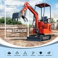 thumbnail image 3 of HUAYEE 1.2 Ton Mini Excavator with Ripper, Rake, 7.87in Bucket & Auger, HY12C Small Digger with 13.5 HP EPA Gasoline Engine, Hydraulic Thumb Clamp, In-stock in the US, 3 of 19