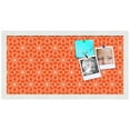 thumbnail image 2 of PinPix 24x12 Custom Cork Bulletin Board Floral Dark Orange Poster Board Has a Fabric Style Canvas Finish, Framed in Floral Dark Orange, by ArtToFrames (PinPix-547), 2 of 6