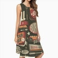 thumbnail image 2 of Fast Food Restaurant Menu Dress Loose Women'S Dress Beach Dresses With Pockets Dresses For Womens, 2 of 4
