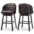 thumbnail image 1 of Baxton Studio Avril 31" Faux Leather Swivel Bar Stool (Set of 2), 1 of 4