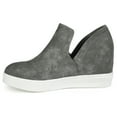 thumbnail image 3 of Journee Womens Cardi Round Toe Slip On Wedge Sneakers, Widths Available, 3 of 10